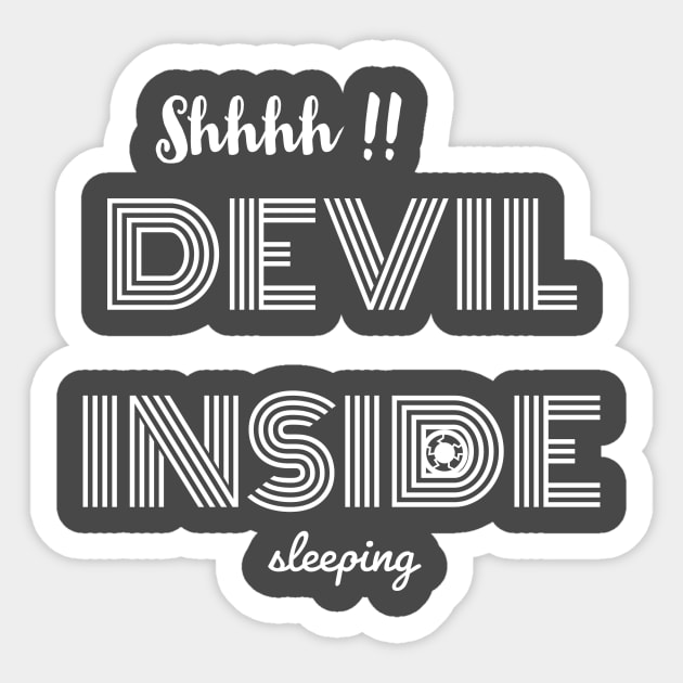 devil quote text trendy product Sticker by Jcollection77